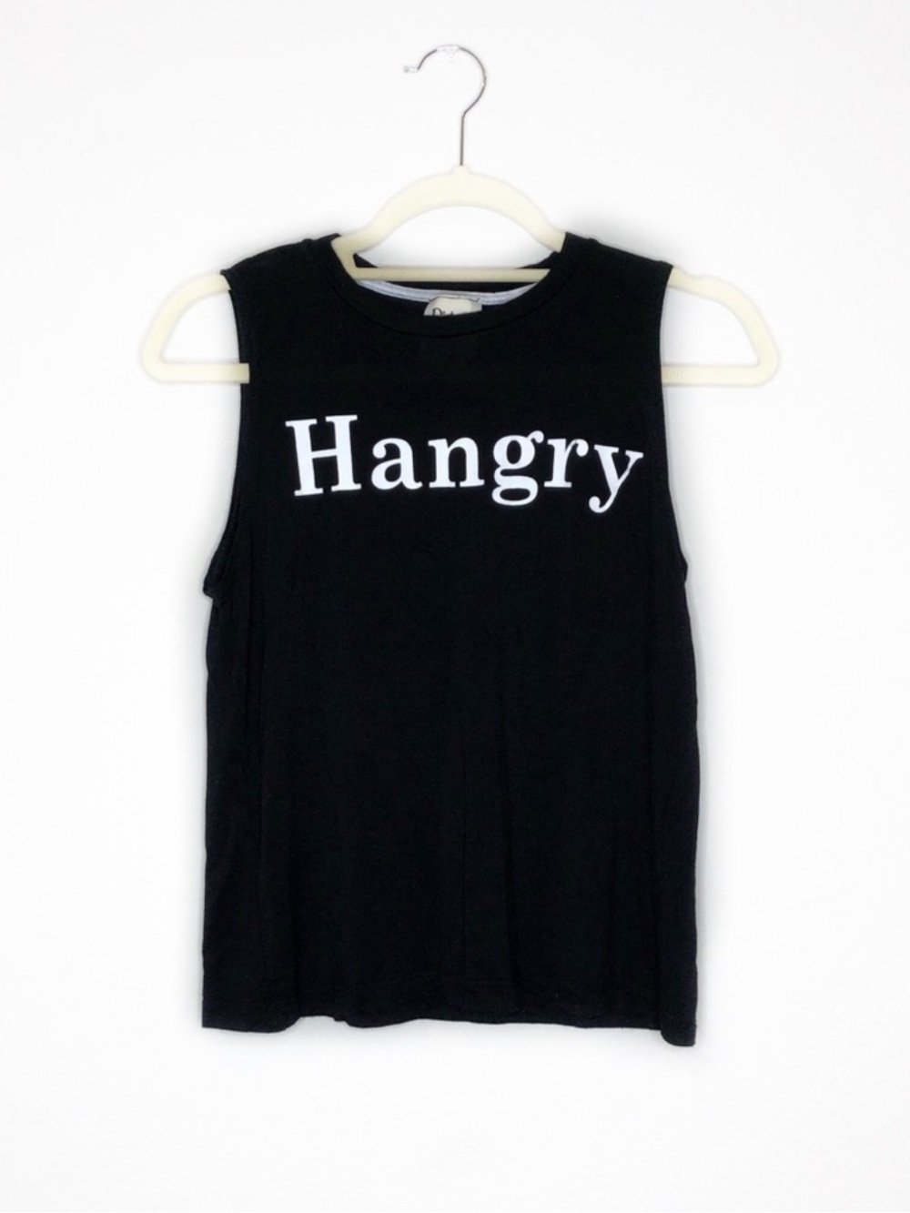 Hangry Graphic Tank Muscle Tee Dirtee Laundry Black